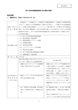 PDFファイルを開きます。原子力防災訓練実施結果に係る報告の要旨