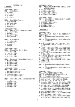 - 1 - （105回ADレベル） 写真問題 Aの写真を見て下さい。 問題1 これは