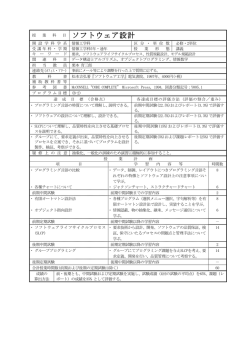 目 ソフトウェア設計