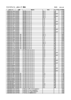 2016SS JANコード一覧