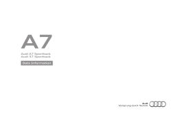 Data Information Audi A7 Sportback Audi S7 Sportback