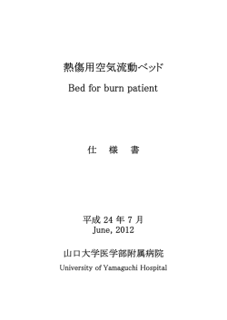 熱傷用空気流動ベッド Bed for burn patient