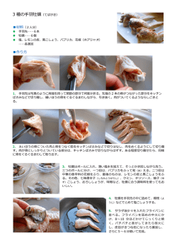 3 種の手羽牡蠣