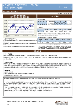 JPMブリックスFIVEポートフォリオ - JPモルガン･アセット・マネジメント