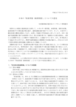 日本の「約束草案（政府原案）」についての意見