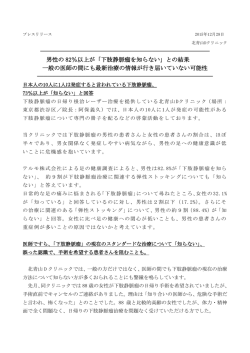 男性の 82％以上が「下肢静脈瘤を知らない」
