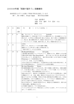 2008年度「英語で話そう」活動報告