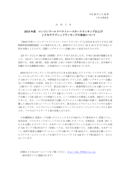 2015 年度 ロンジンワールドベストレースホースランキングおよび