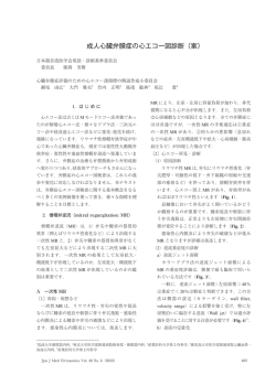 成人心臓弁膜症の心エコー図診断（案）