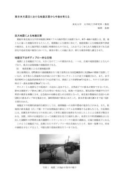 東日本大震災における地盤災害から今後を考える