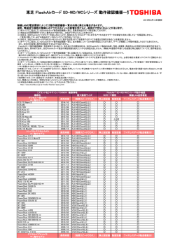 PDF動作確認機器一覧