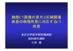 胸部CT画像の見方と石綿関連 疾患の病理所見に対応するCT 所見