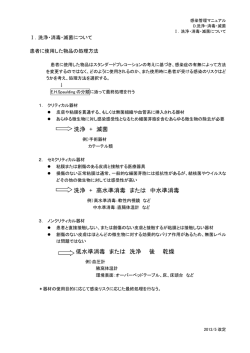 洗浄・消毒・滅菌について