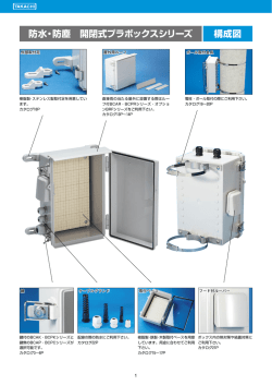 防水・防塵 開閉式プラボックスシリーズ 構成図