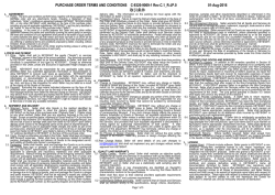 PURCHASE ORDER TERMS AND CONDITIONS C