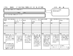 2年生 家庭科 4「自分で選んで調理します―肉・魚」全7時間 2年 組 番