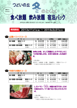 2013年11月1日（金） ～ 2014年3月31日（月）