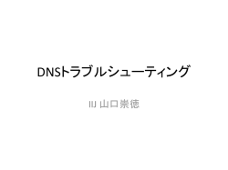 DNSトラブルシューティング
