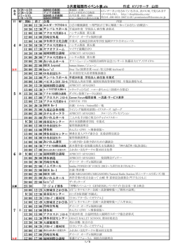 3月度福岡市イベント表.xls 作成 KYリサーチ 山田