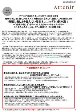 母親の美しさに関する国際調査
