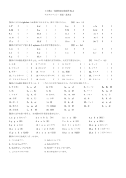 日大豊山・基礎英語反復演習 No.1 アルファベット・単語・基本文 [1]次の