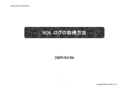 SQL ログの取得方法 SQL ログの取得方法 Q 得 法 Q 得 法