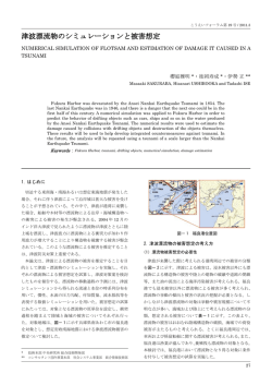 津波漂流物のシミュレーションと被害想定