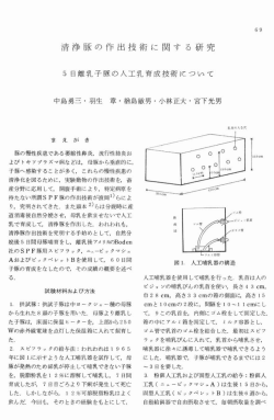 清浄豚の作出技術に関する研究