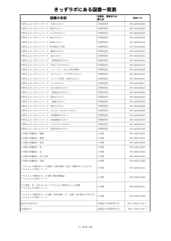 きっずラボにある図書一覧表