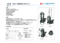 SE形 汚水・汚物用水中ポンプ