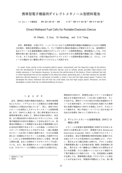 携帯型電子機器用ダイレクトメタノール型燃料電池