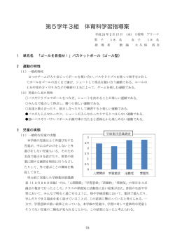 第5学年3組 体育科学習指導案