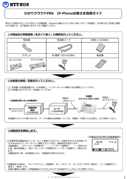 ひかりクラウドPBX IP-Phoneお客さま設置ガイド