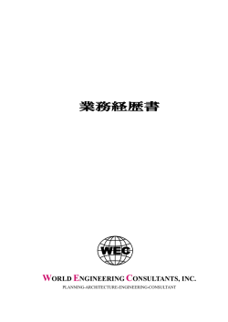 業務経歴書 - World Engineering Consultants