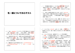毛・絹についての小テスト