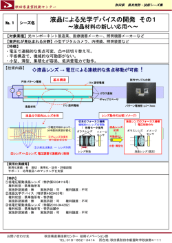 液晶による光学デバイスの開発 その1