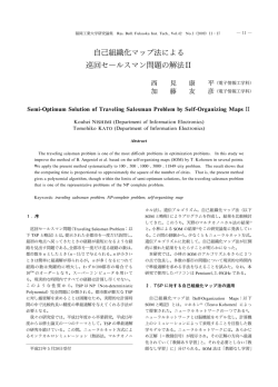 自己組織化マップ法による 巡回セールスマン問題の解法Ⅱ
