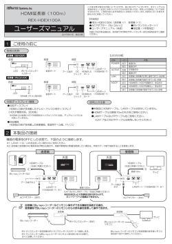 REX-HDEX100Aユーザーズマニュアル