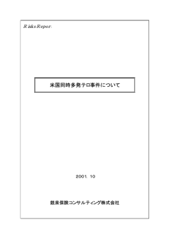 米国同時多発テロ事件について - 銀泉リスクソリューションズ