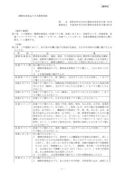 調理冷凍食品・JAS規格