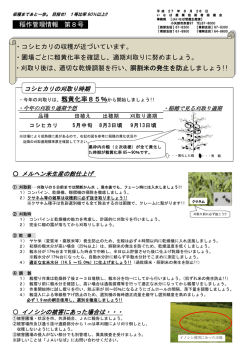 稲作管理情報 平成27年08月28日 第8号