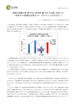温暖化削減目標「05 年比 3.8％減（90 年比 3％増）」見直しを &sim;原発