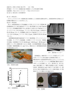 ウイスカー冷陰極を電子放射源とした小型X線管の開発 （pdf.399kb）