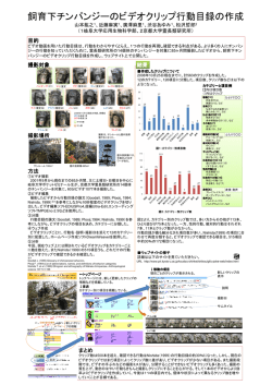 飼育下チンパンジーのビデオクリップ行動目録の作成