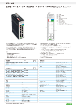 WAGO 852-1305 産業用マネージドスイッチ データシート