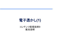 電子透かし(1)