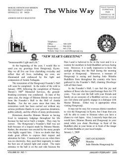 new year`s greeting - Moiliili Hongwanji Mission