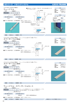 LECO FRAME ウェッジリム R05W- . スペーサーリム 3mm R03S