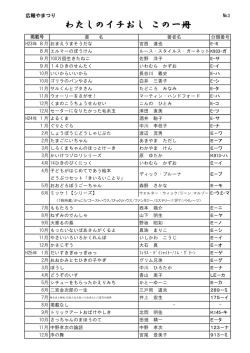 わたしのイチおしこの一冊 No.3（PDFダウンロード）