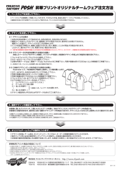 昇華プリントオリジナルチームウェア注文方法
